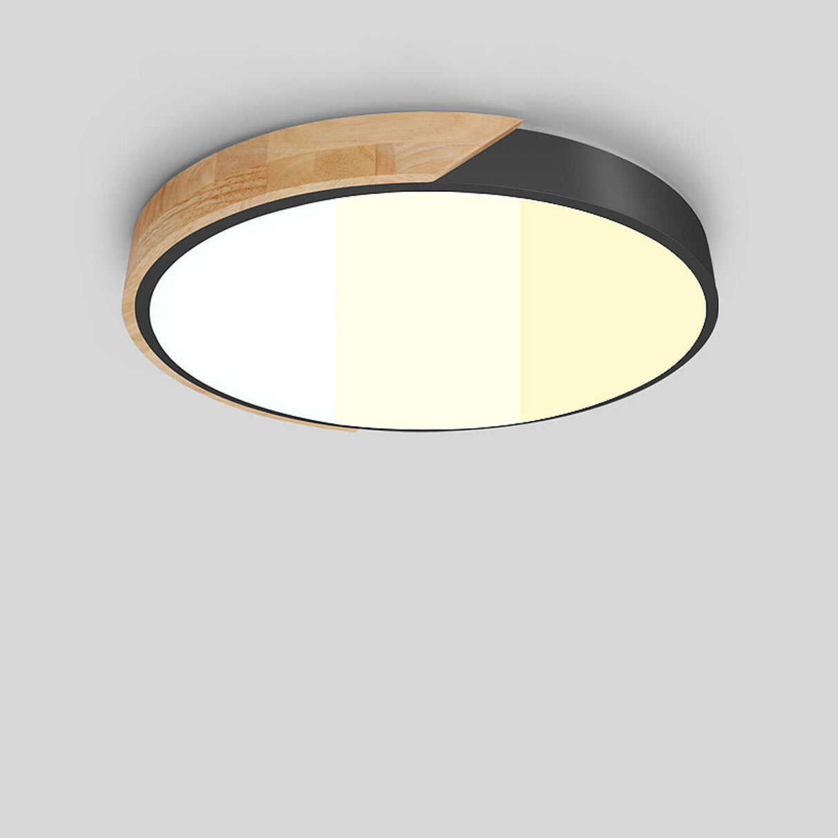 Bedroom Green Circular LED Flush Mount Ceiling Light Image - 17