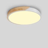 Bedroom Green Circular LED Flush Mount Ceiling Light Image - 19