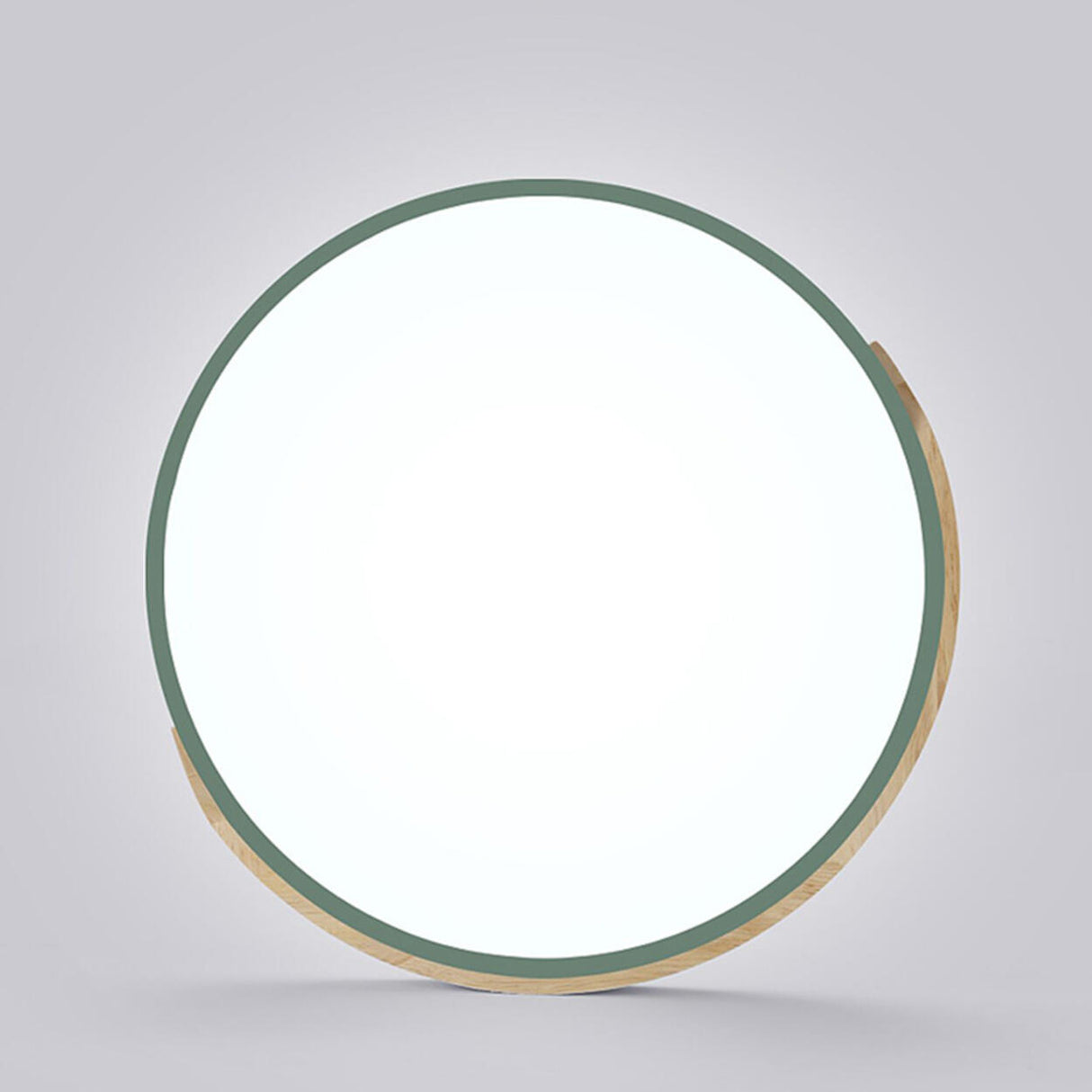 Bedroom Green Circular LED Flush Mount Ceiling Light Image - 20