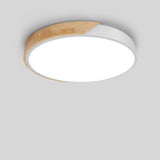 Bedroom Green Circular LED Flush Mount Ceiling Light Image - 21