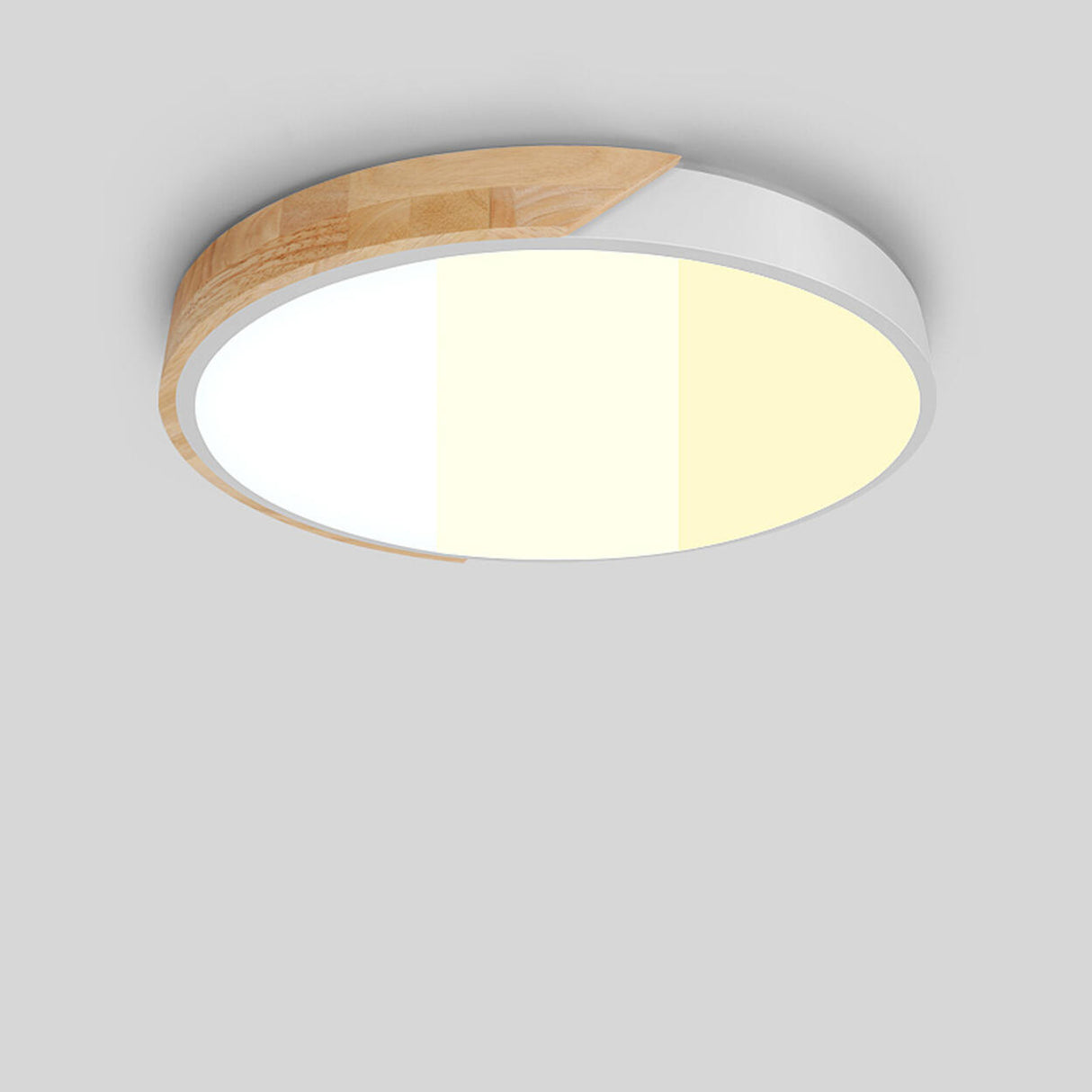 Bedroom Green Circular LED Flush Mount Ceiling Light Image - 23