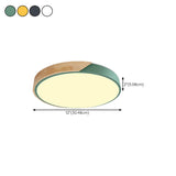 Bedroom Green Circular LED Flush Mount Ceiling Light #size