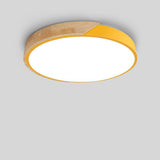 Bedroom Green Circular LED Flush Mount Ceiling Light Image - 9