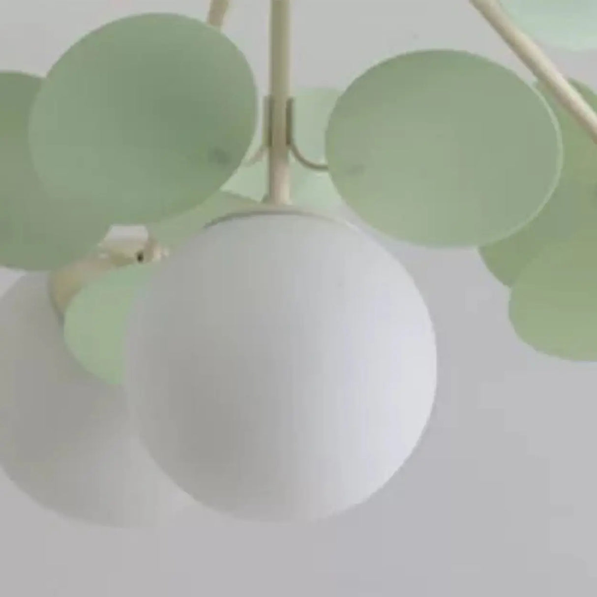 Bedroom Green Multi-Globe Glass Semi-Flush Mount Light Image - 9