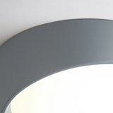 Bedroom Grey Truncated Cone Flush Mount Ceiling Light Image - 12