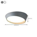 Bedroom Grey Truncated Cone Flush Mount Ceiling Light #size