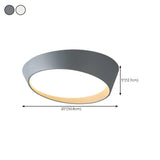 Bedroom Grey Truncated Cone Flush Mount Ceiling Light Image - 19