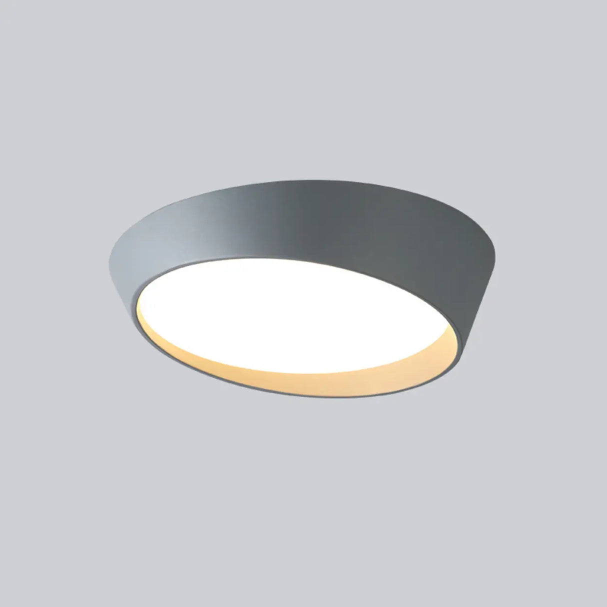 Bedroom Grey Truncated Cone Flush Mount Ceiling Light Image - 3