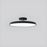 Bedroom Khaki Circular Semi-Flush Mount Ceiling Light Image - 15