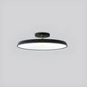 Bedroom Khaki Circular Semi-Flush Mount Ceiling Light Image - 15