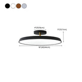 Bedroom Khaki Circular Semi-Flush Mount Ceiling Light Image - 26