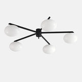 Bedroom Large Sputnik Ball Semi-Flush Mount Lamp 3-Lamp Image - 12