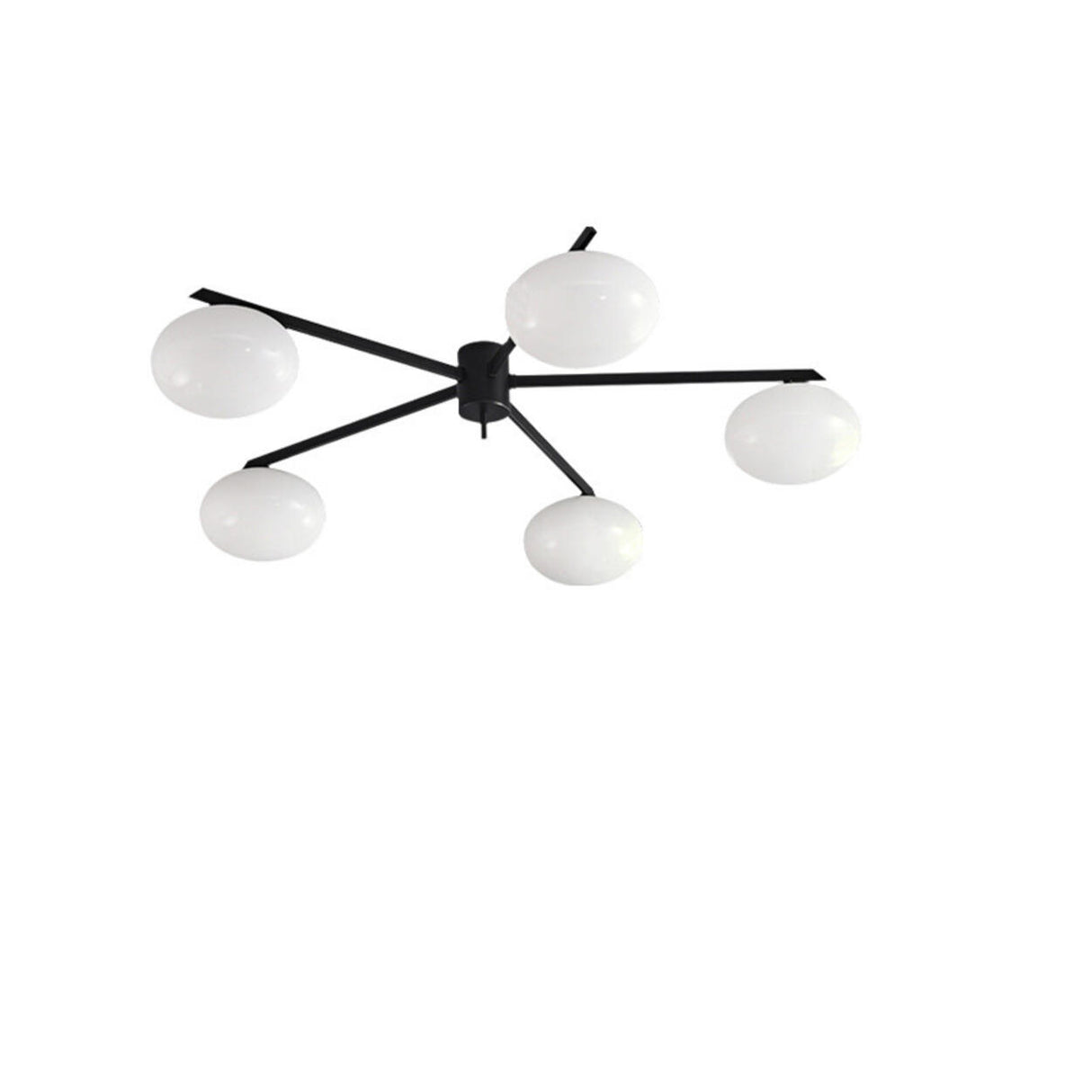 Bedroom Large Sputnik Ball Semi-Flush Mount Lamp 3-Lamp Image - 8