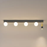 Bedroom Linear Strip Gold Flush Mount Ceiling Light Image - 10