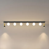 Bedroom Linear Strip Gold Flush Mount Ceiling Light Image - 12