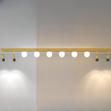 Bedroom Linear Strip Gold Flush Mount Ceiling Light Image - 23