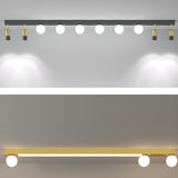 Bedroom Linear Strip Gold Flush Mount Ceiling Light Image - 24