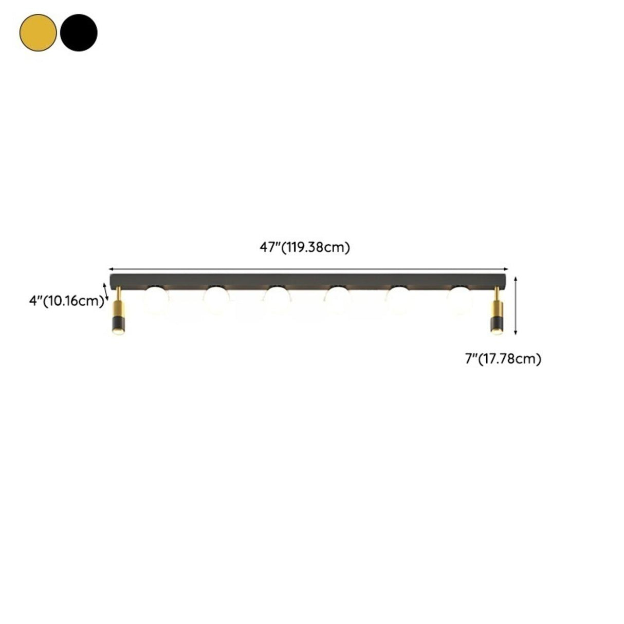 Bedroom Linear Strip Gold Flush Mount Ceiling Light Image - 29