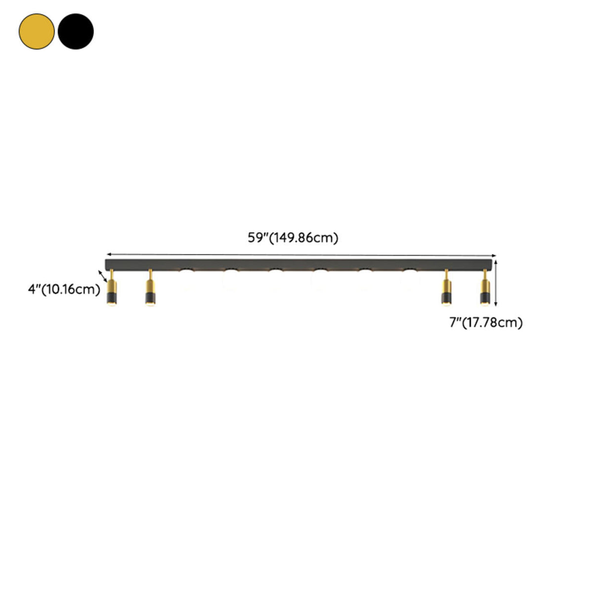 Bedroom Linear Strip Gold Flush Mount Ceiling Light Image - 30