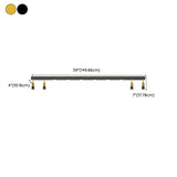 Bedroom Linear Strip Gold Flush Mount Ceiling Light Image - 30