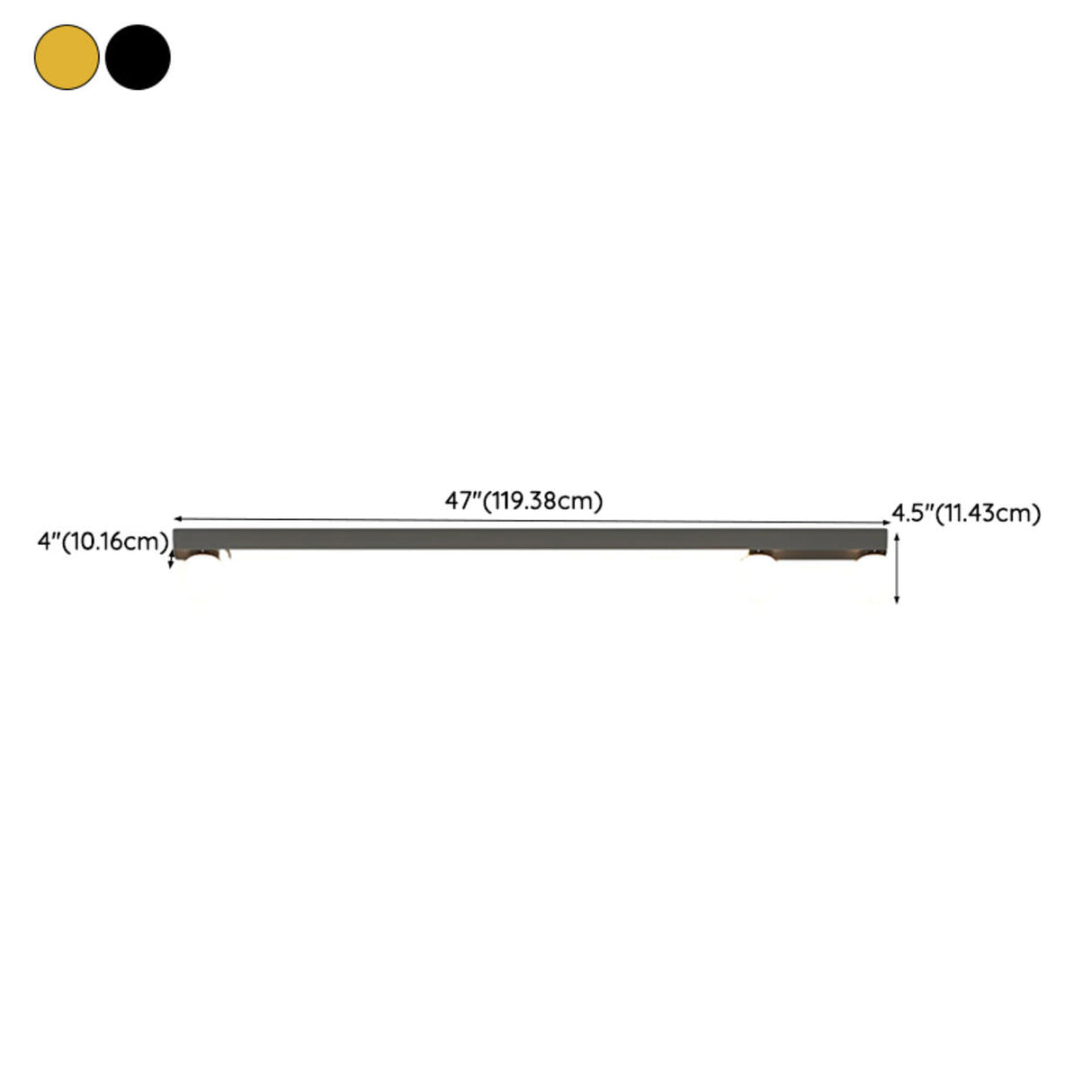 Bedroom Linear Strip Gold Flush Mount Ceiling Light Image - 33