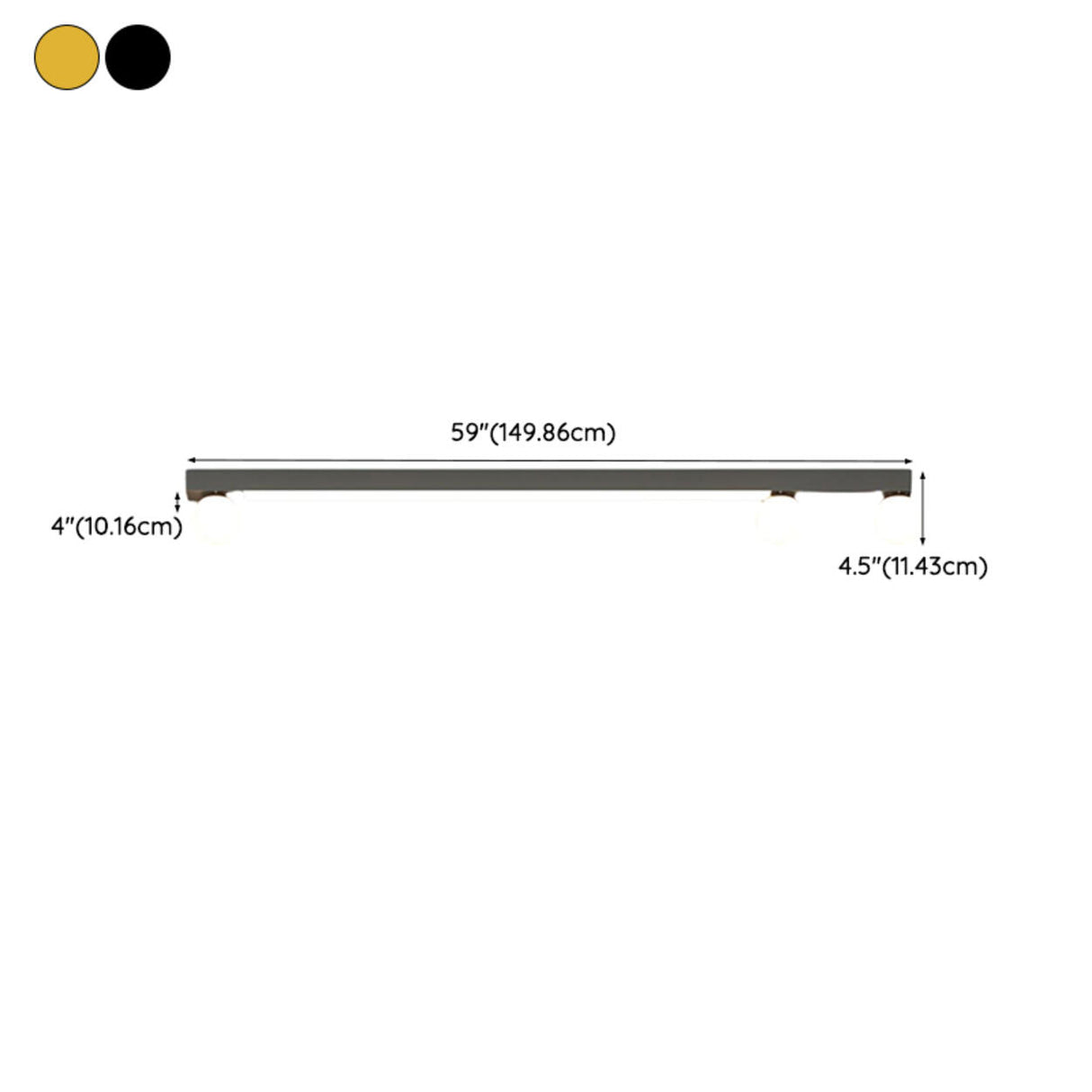 Bedroom Linear Strip Gold Flush Mount Ceiling Light Image - 34