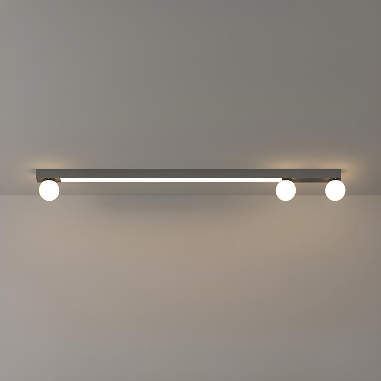 Bedroom Linear Strip Gold Flush Mount Ceiling Light Image - 8