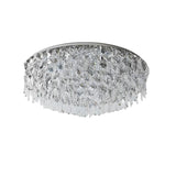 Bedroom Luxury Silver Crystal Flush Mount Ceiling Light Image - 7