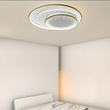 Bedroom Medium Black Round LED Flush Mount Ceiling Lamp Image - 8