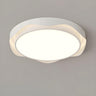 Bedroom Milk Cocoa Resin Round Wave Flush Mount Light Image - 3