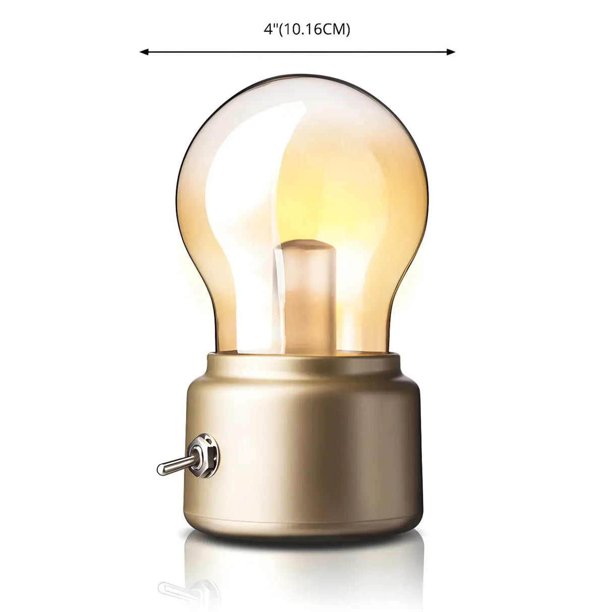 Bedroom Mini Bulb Glass Table Lamp with Rotary Switch 