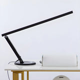 Bedroom Minimalist Black Linear Metal Table Lamp Image - 1