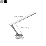 Bedroom Minimalist Black Linear Metal Table Lamp #size