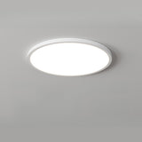 Bedroom Minimalist Black Round LED Flush Mount Light Image - 11