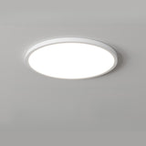 Bedroom Minimalist Black Round LED Flush Mount Light Image - 13