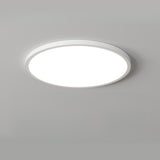 Bedroom Minimalist Black Round LED Flush Mount Light Image - 14