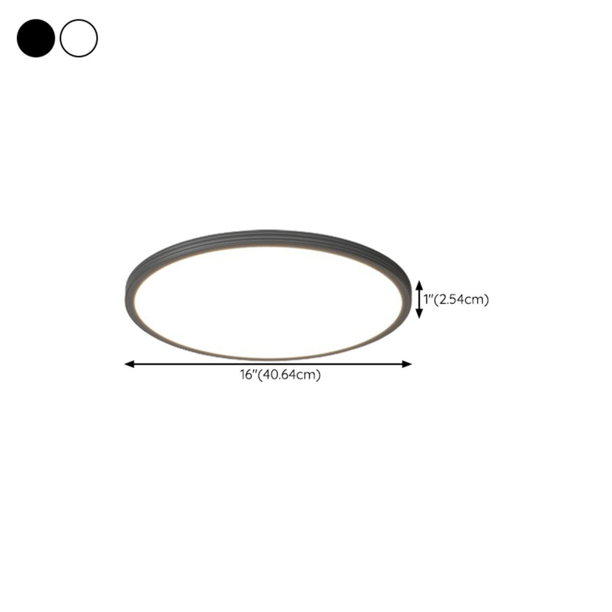 Bedroom Minimalist Black Round LED Flush Mount Light Image - 16