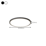 Bedroom Minimalist Black Round LED Flush Mount Light Image - 16