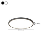 Bedroom Minimalist Black Round LED Flush Mount Light Image - 17