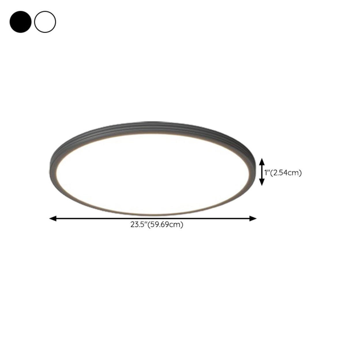 Bedroom Minimalist Black Round LED Flush Mount Light Image - 18