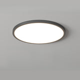 Bedroom Minimalist Black Round LED Flush Mount Light Image - 7