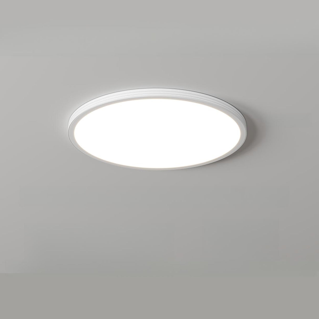 Bedroom Minimalist Black Round LED Flush Mount Light Image - 9