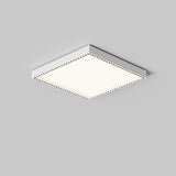 Bedroom Minimalist Black Square Flush Mount Light Image - 3