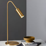 Bedroom Minimalist Gold Column Lamp Metal Table Lamp Image - 1