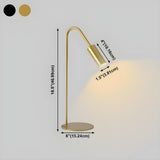 Bedroom Minimalist Gold Column Lamp Metal Table Lamp #size