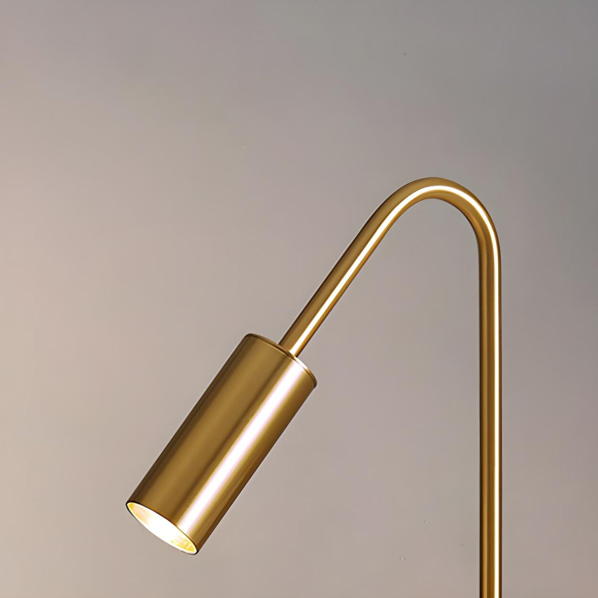 Bedroom Minimalist Gold Column Lamp Metal Table Lamp Image - 9