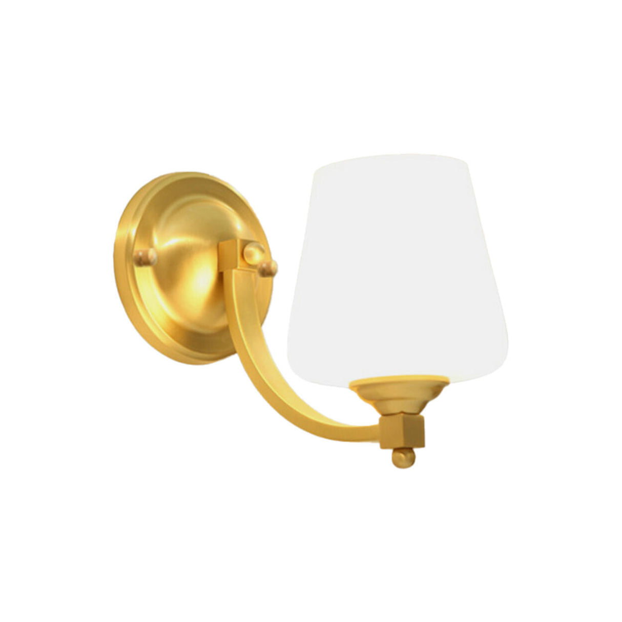 Bedroom Minimalist Gold Faceted Globe Wall Sconce Image - 10