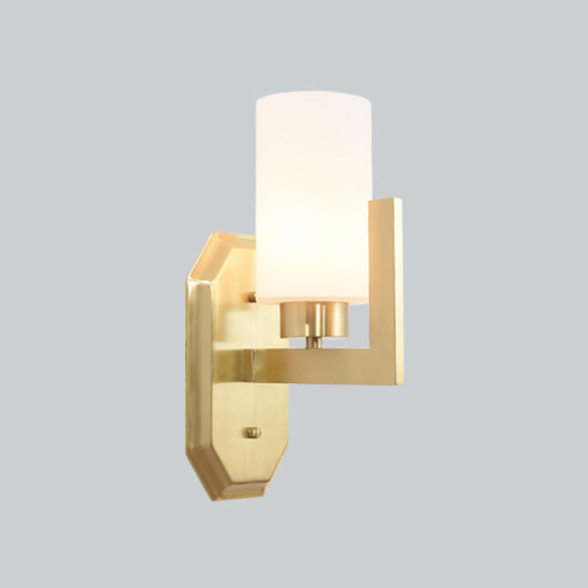 Bedroom Minimalist Gold Faceted Globe Wall Sconce Image - 12