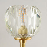 Bedroom Minimalist Gold Faceted Globe Wall Sconce Image - 13