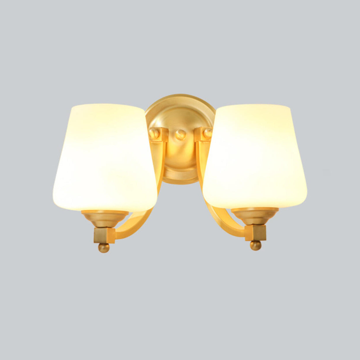 Bedroom Minimalist Gold Faceted Globe Wall Sconce Image - 16